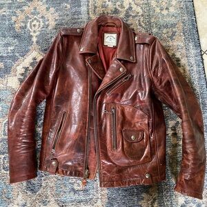 Men's Iron and Resin Leather Jacket